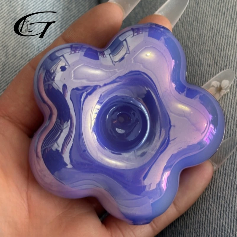 Electroplated Flowers Smoking Glassware Pipe Electroplated Flowers Smoking Glassware Pipe